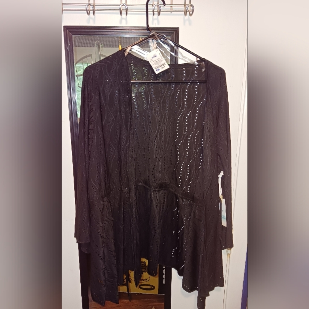 Black lace kimono